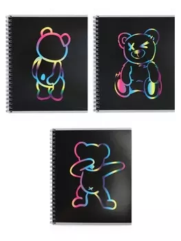 Тетрадь 80 листов, в клетку, на гребне Bear
