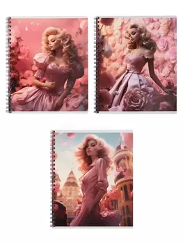 Тетрадь 80 листов в клетку на гребне, Glamour