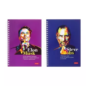 Тетрадь 80л кл на гребне Яркие цитаты, тв двойная обл, бл 65 г/м2