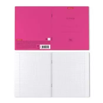 Тетрадь 96 листов в клетку ErichKraus Neon "Классика", обложка мелованный картон, блок офсет, белизна 100%, розовая