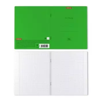 Тетрадь 96 листов в клетку ErichKraus Neon "Классика", обложка мелованный картон, блок офсет, белизна 100%, зелёная