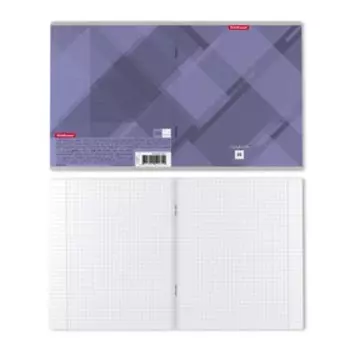 Тетрадь 96 листов в клетку, ErichKrause Soft Lines, обложка мелованный картон, блок офсет, белизна 100%, МИКС