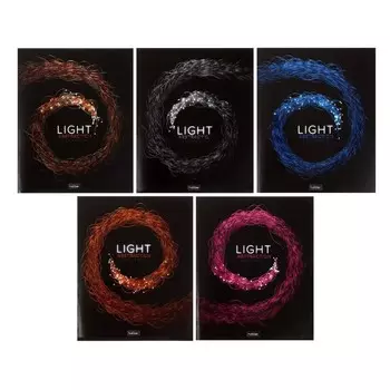 Тетрадь 96 листов в клетку "Иллюминация", обложка мелованный картон, выборочно лак, блок офсет