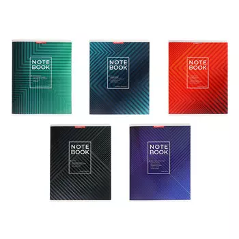 Тетрадь 96 листов в клетку "Монохром", обложка мелованный картон, выборочный УФ-лак, блок 65 г/м2, МИКС