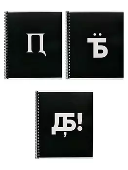 Тетрадь 96 листов в клетку, на гребне «Русские иероглифы», белые листы, МИКС