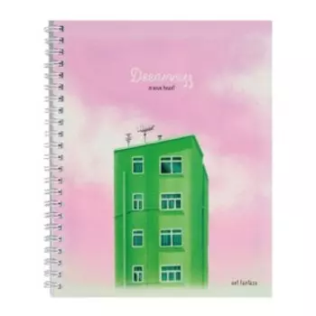 Тетрадь 96 листов в клетку на гребне Art fantasy, обложка мелованный картон, выборочная ламинация Soft-Touch, блок офсет, МИКС