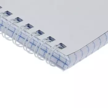 Тетрадь 96 листов в клетку на гребне METALLIC, обложка бумвинил, блок офсет, белая