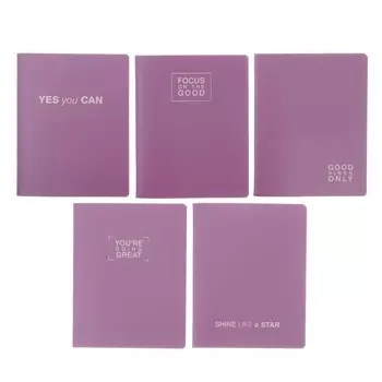 Тетрадь 96 листов в клетку, обложка мелованный картон, металлизированная краска, ВД лак, блок офсет, МИКС