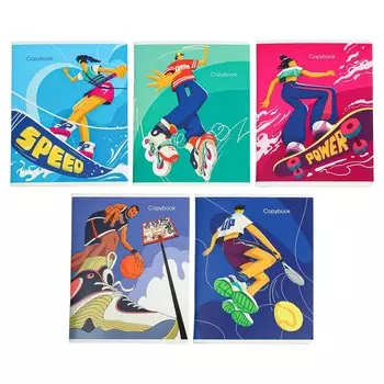 Тетрадь 96 листов, в клетку, «Свобода», мелованный картон, выборочный ТВИН-лак, МИКС