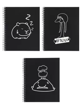 Тетрадь 96 листов в клетку, на гребне, «Мемы», МИКС