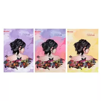 Тетрадь А4, 48 листов в клетку Academy Style, обложка мелованный картон, матовая ламинация, блок офсет, МИКС