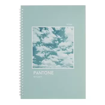 Тетрадь А4, 60 листов в клетку на гребне "Небо", обложка мелованный картон, матовая ламинация, блок 60г/м2