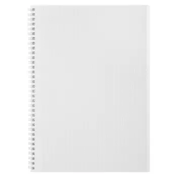 Тетрадь A4, 80 листов, в клетку на гребне, VELVET, пластиковая обложка, блок 65 г/м2, белая