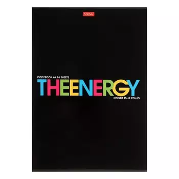 Тетрадь А4, 96 листов в клетку THEBOOK, обложка мелованный картон, тиснение CROCO, блок офсет, МИКС