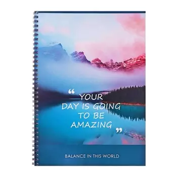 Тетрадь A4, 60 листов в клетку, на гребне «Пейзаж. Горы»