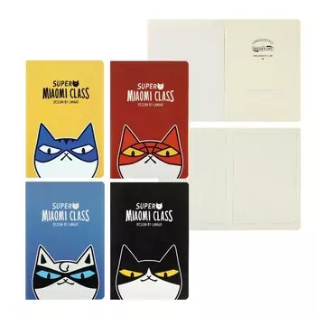 Тетрадь А5, 44 листа в клетку, 142 х 210 мм, Landuo MIAOMI CLASS, на сшивке, 80 г/м2, МИКС 4 вида