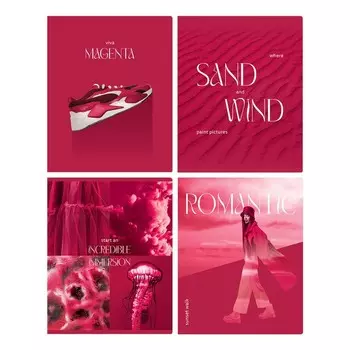 Тетрадь 48 листов в клетку BG Viva magenta, обложка мелованный картон, soft touch, блок офсет, МИКС