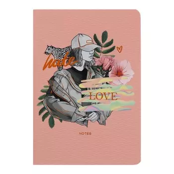 Тетрадь А5- 48л кл New idea, обл мел карт, мат лам, тисн фольг, полноцв обор, бл диз 70г/м²