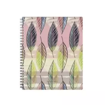 Тетрадь А5, 60 листов в клетку на гребне ErichKrause "Flora", пластиковая обложка, блок офсет, белизна 100%