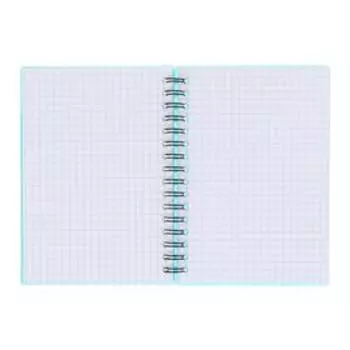 Тетрадь А6, 80 листов в клетку, на спирали ErichKrause Ice Metallic, пластиковая обложка, на резинке, блок офсет, белизна 100%, МИКС