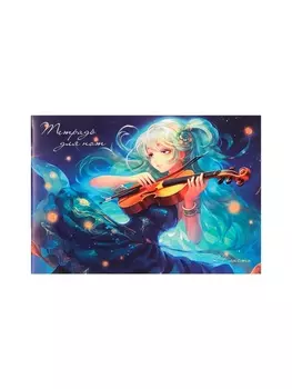 Тетрадь для нот А5, 24 листа «Аниме.Девочка со скрипкой»