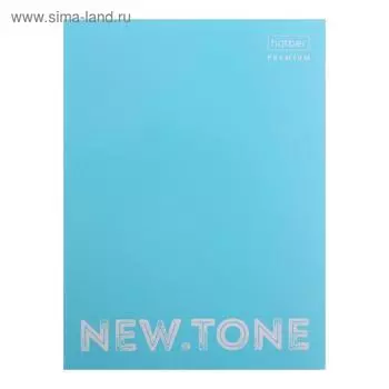 Тетрадь на 4-х кольцах А4, 80 листов в клетку NEWtone PASTEL Незабудка, глянцевая ламинация