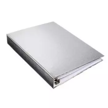 Тетрадь на 4 кольцах А5, 120 листов в клетку "Серебро. METALLIC", обложка бумвинил, блок офсет