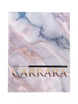 Тетрадь на кольцах 80л кл CARRARA, со смен блоком, тв обл, бл 60 г/м2
