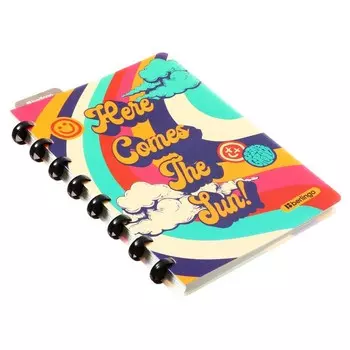 Тетрадь на кольцах A5+ 80л кл Berlingo "Groovy", пласт обл, 700мкм, линейка-заклад 352465