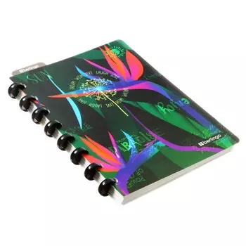 Тетрадь на кольцах A5+ 80л кл Berlingo "Jumble", пласт обл, 700мкм, линейка-заклад 352466