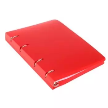 Тетрадь на кольцах A5 80 листов в клетку Calligrata, пластиковая обложка, блок офсет, белизна 95%, МИКС