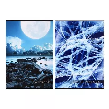 Тетрадь-перевёртыш, 80 листов в клетку "Стихия", обложка мелованный картон, УФ-лак