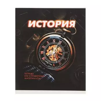 Тетрадь предметная, 48 листов в клетку, Calligrata «3D. История», серые листы
