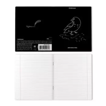 Тетрадь предметная 48 листов в линейку Литература, ErichKrause "Зри в корень", обложка дизайнерский картон, трафаретная печать, блок офсет белизной 100%, со справочным материалом