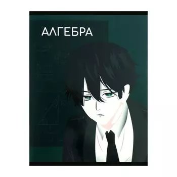 Тетрадь предметная 48 листов в клетку Calligrata «Анимэ.Алгебра», обложка мелованный картон