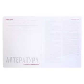 Тетрадь предметная Girls Only, 48 листов в линейку «Литература», обложка мелованный картон, ламинация Soft Touch, фольга