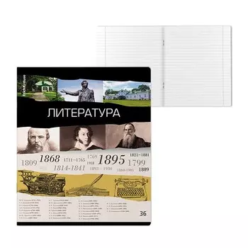 Тетрадь предметная «Литература», 36 листов в линейку, ErichKrause Timeline