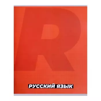 Тетрадь предметная, 36 листов в линейку, Calligrata «MonoTone. Русский язык», серые листы