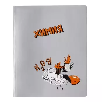 Тетрадь предметная 48 листов в клетку, «Пёс и Кот.Химия», обложка мелованный картон