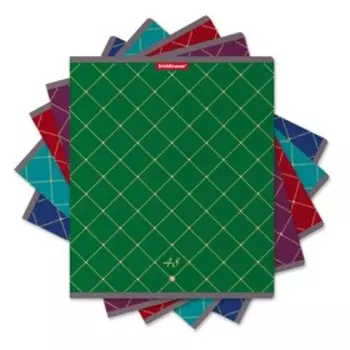 Тетрадь 48 листов в клетку ErichKrause Glam Rock, обложка мелованный картон, выборочный лак, тиснение золотом, блок офсет, белизна 100%, МИКС