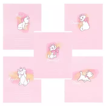 Тетрадь в клетку 24 листа, 5 видов МИКС, обложка мелованный картон, «Коты аристократы»