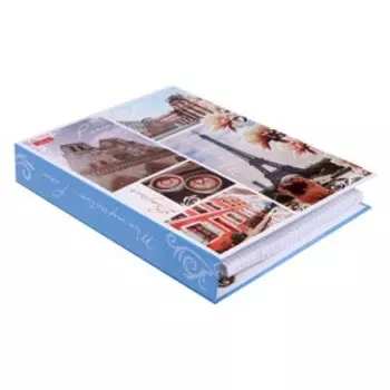 Тетрадь на 4-х кольцах А5, 120 листов клетка "Париж", твёрдая обложка, глянцевая ламинация