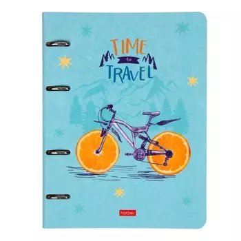 Тетрадь на 4-х кольцах А5, 80 листов в клетку «Креативчик», обложка слим-картон, глянцевая ламинация, блок офсет