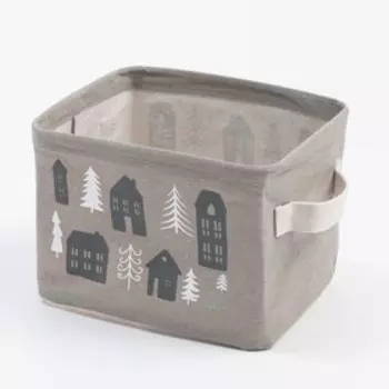 Текстильная корзинка "Домики", 20 х 16 х 14,5 см