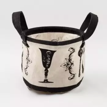 Текстильная корзинка "Столовые приборы" 14х12см