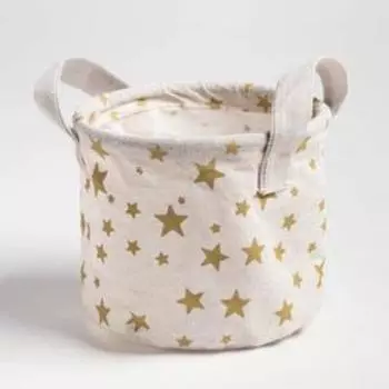 Текстильная корзинка "Звезды" 14х12см