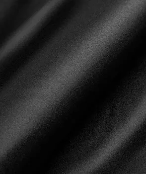 Ткань атласная, чёрная, ш.150 см, 100 % п/э, 180 г/м