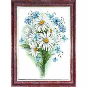 Ткань для вышивки лентами «Нежный букет»