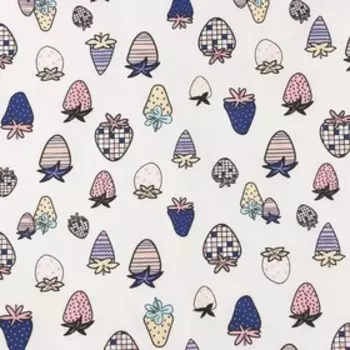 Ткань напечатанная "Клубника" ш.160 см, сатин, 100% хлопок