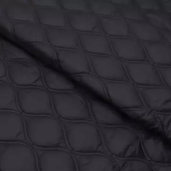 Ткань плащевая стежка, ширина 150 см, цвет чёрный